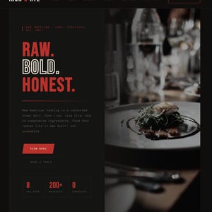 Elegant Luxury Restaurant Cafe Website Template, Stylish and Responsive (Custom Coded) - LIVE DEMO AVAILABL
