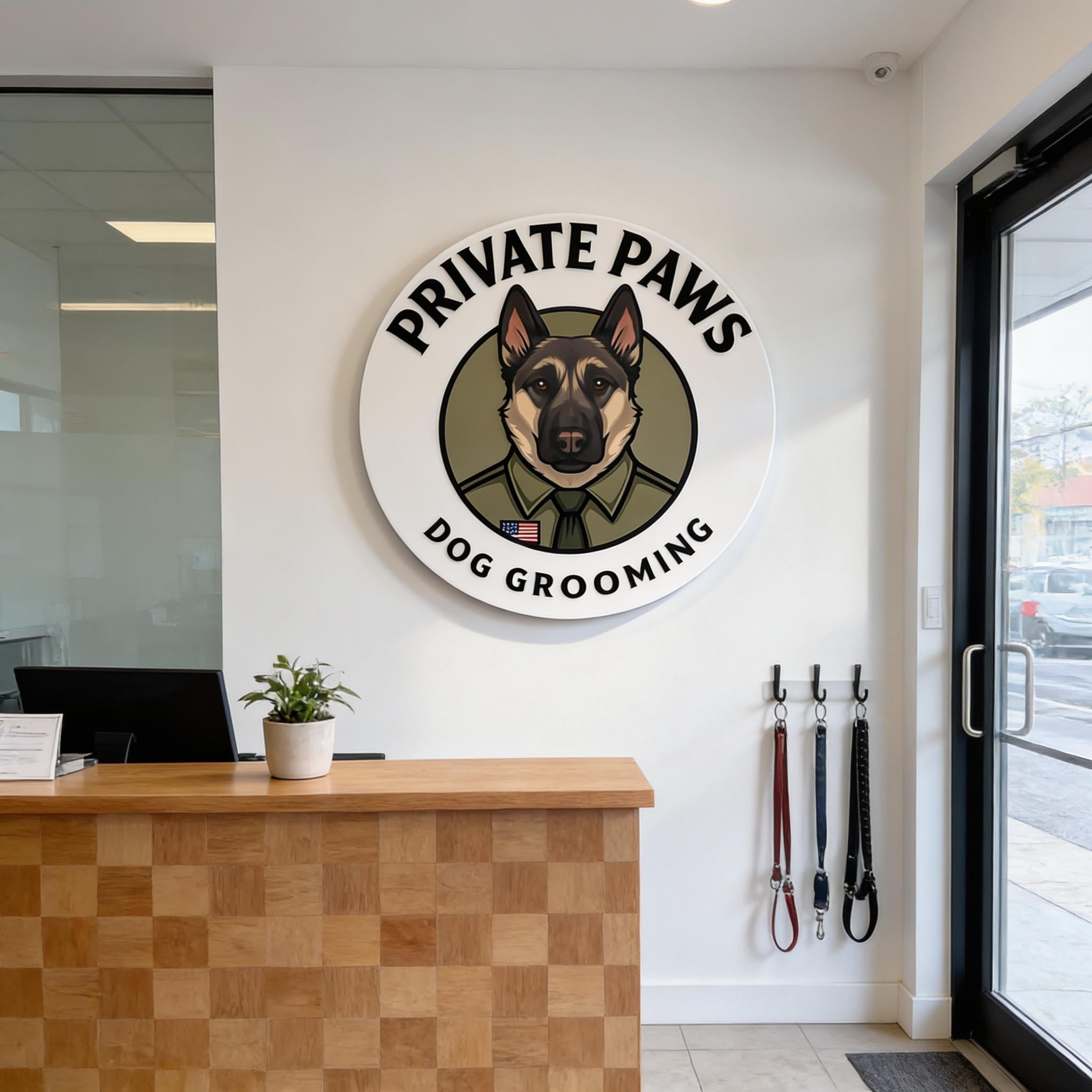 Custom Business Logo Sign: Lightweight PVC, Indoor/Outdoor Use