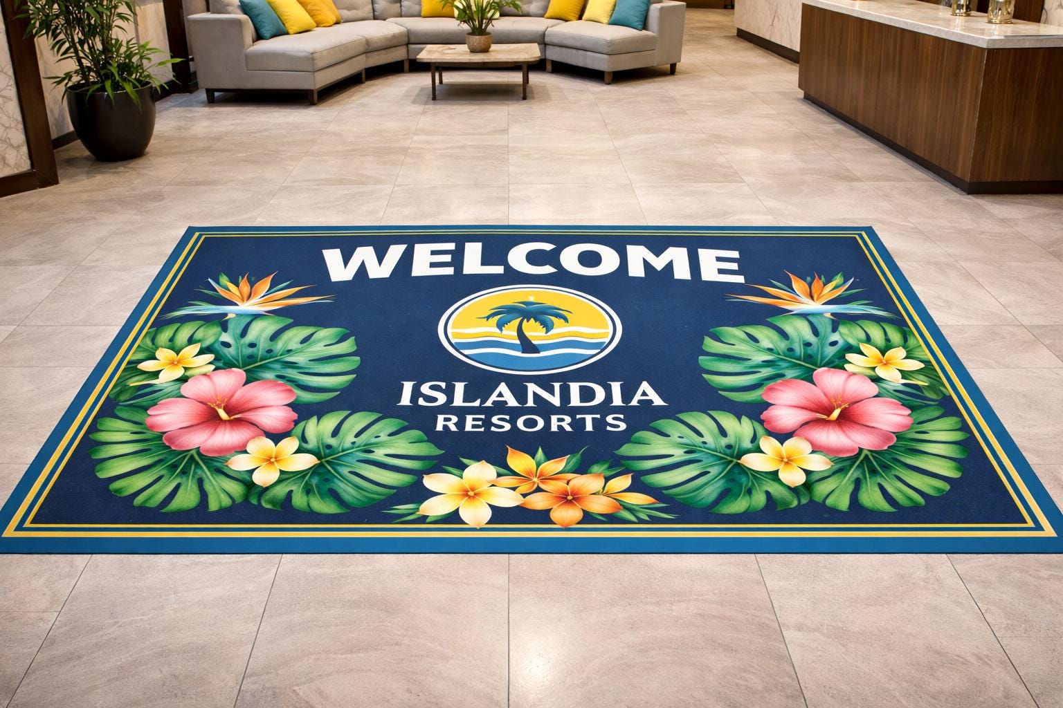 Custom Business Floor Decal: Logo Vinyl with Non-Slip Lamination