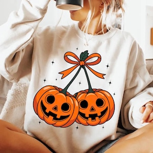 Pumpkin Cherries Autumn Girly png, Halloween Pumpkin png, Fall pumpkin png, Pumpkin Cheeries Coquette Png, Fall png, Girly png