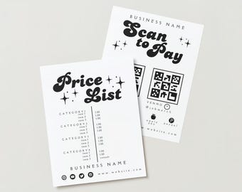 Retro Price List & Scan to Pay