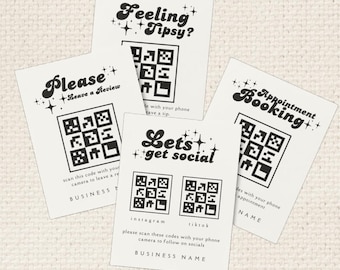 QR Code Business Signs, Review, Socials, Booking Appointment, Tip pages