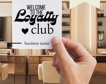Editable Loyalty Square Card template, Business Materials