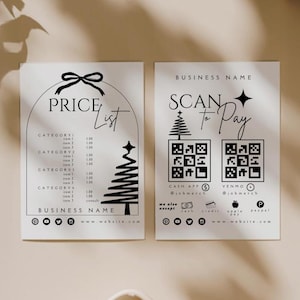 Holiday Price List & Scan to Pay