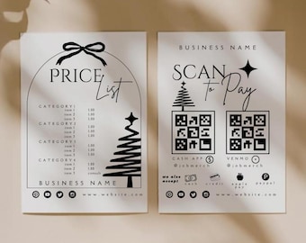 Holiday Price List & Scan to Pay