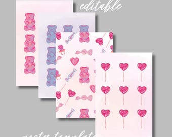 Editable Candy Remix Poster Template, Posters 12x18, 18x24, 21x28 (inches)
