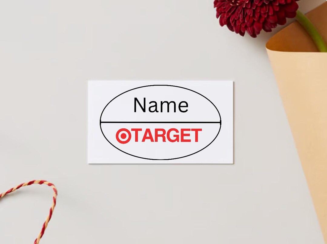 Editable Targetinspired Name Tag, Target Employee Costume Etsy