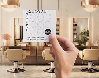 Editable Loyalty Square Card template, Business Materials