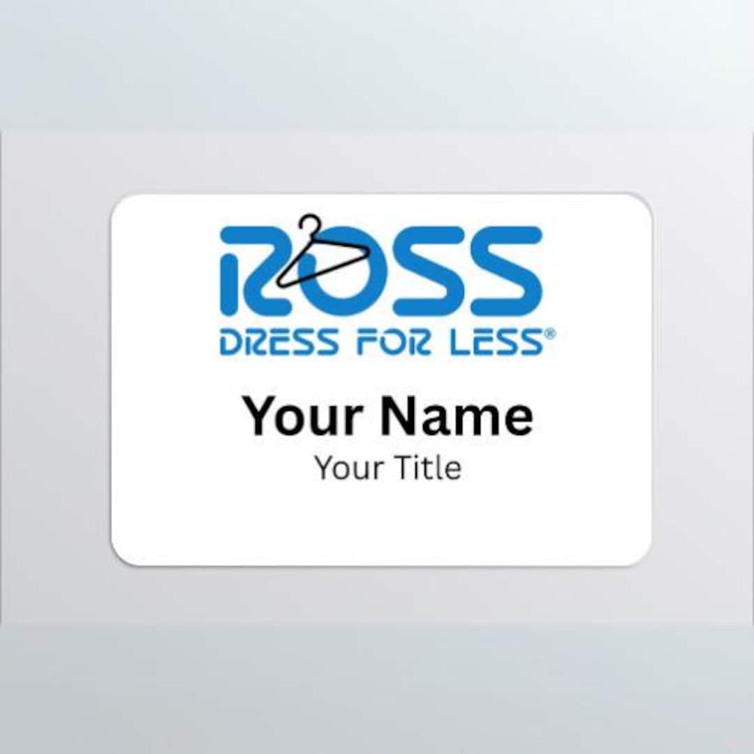 Editable Ross-inspired Name Tag, Employee Costume - Etsy