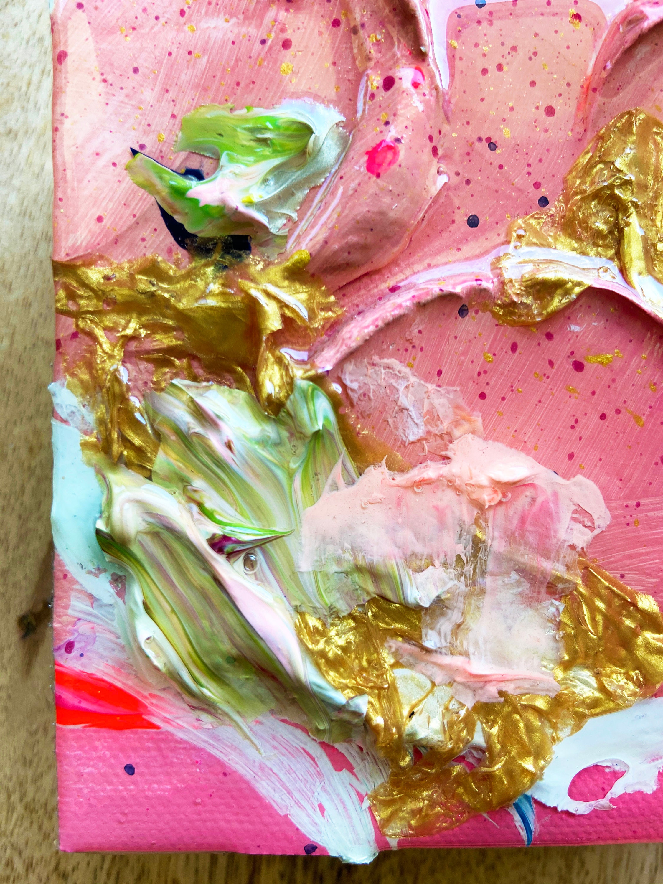 Mixed Media Painting Collage Resin Art Etsy