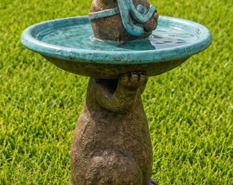 Cat Bird Bath Garden Statue, Cute Cat Outdoor Birdbath Bowl, Whimsical Yard Decor, Garden Sculpture, Lawn Ornament