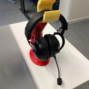 Headphone Stand STL File | Modern Gaming Headset Holder | Minimal Desk Setup 3D Print Download