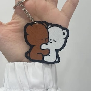 Teddy Bear Keychain STL & 3MF Files | 2D Charm | Multi Color Keyring | Kawaii Bag Charm | Commercial License