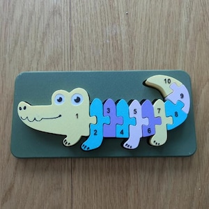 Crocodile Puzzle Toy STL File | Interlocking Animal | Montessori Learning Toy | Fine Motor Skills | Commercial License
