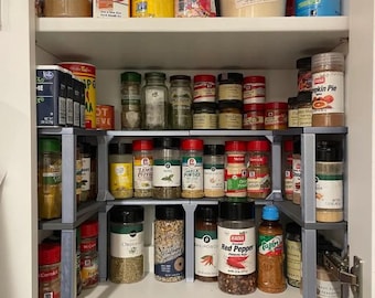 Custom Wall Storage System STL File | Adjustable Kitchen Organizer | Stackable Shelf Set | DIY Home Organization | Commercial License