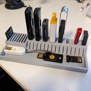 USB Flash Drive  SD Card Holder STL File | Memory Card Organizer | UsbStorage Case | Desk Organizer | Commercial License