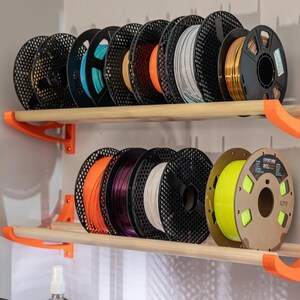 フィラメントスプール収納ラックSTLファイル｜モジュール式3Dプリンタースプールオーガナイザー｜壁掛け式棚システム｜商用ライセンス