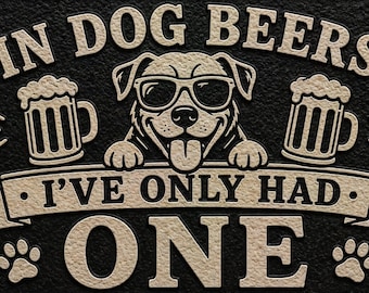 Hund Bier Lustig Bier Schild