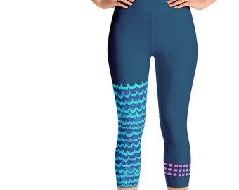 Wave Rider WIDE BAND Capri for yoga/surf legging