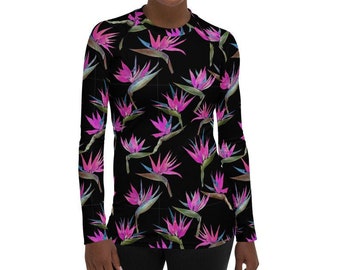 Painted Bird Hot Pink Women's Rash Guard