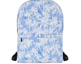 Maui Palm Light Blue Backpack by Nalu Tribe