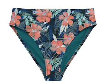 Lani Kai Navy Recycled high-waisted bikini bottom