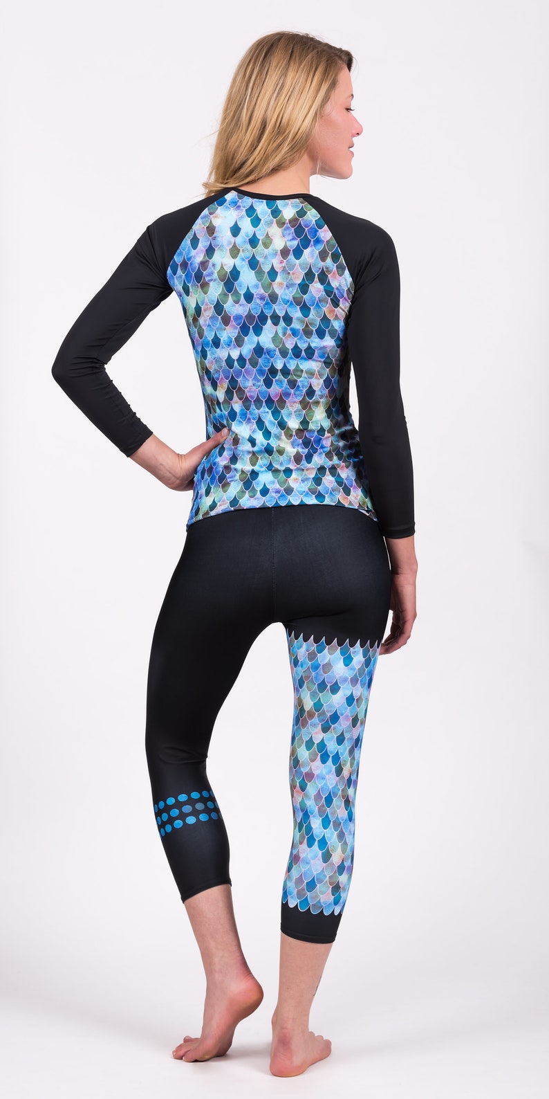 WOMENS MERMAID blue Rash Guard Style by Nalu Tribe image 8