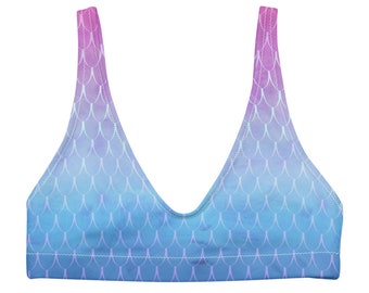 Mermaid Ombre Recycled padded bikini top