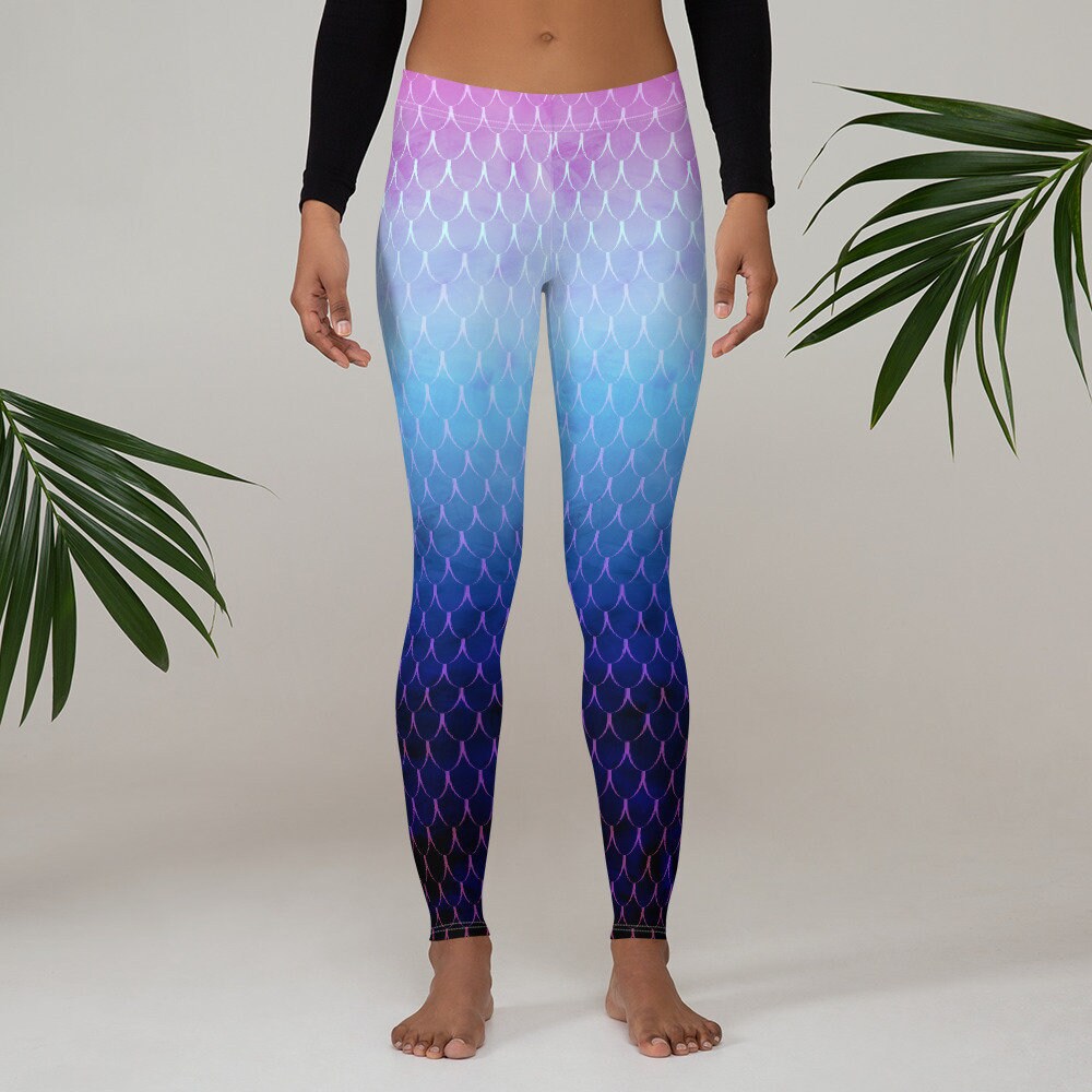 OMBRE Mermaid Blue Surf/ Yoga Leggings 