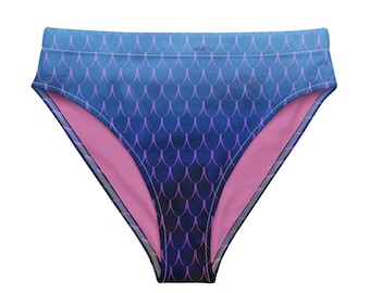 Mermaid Ombre Recycled high-waisted bikini bottom