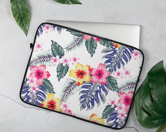 Live Aloha White Laptop Sleeve