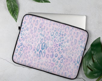 Leopard Cotton Candy Laptop Sleeve by Nalu Tribe