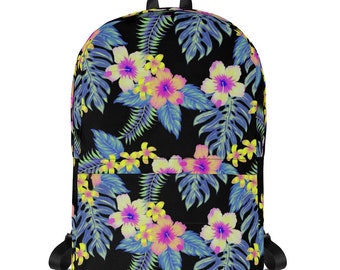 Live Aloha Black Backpack