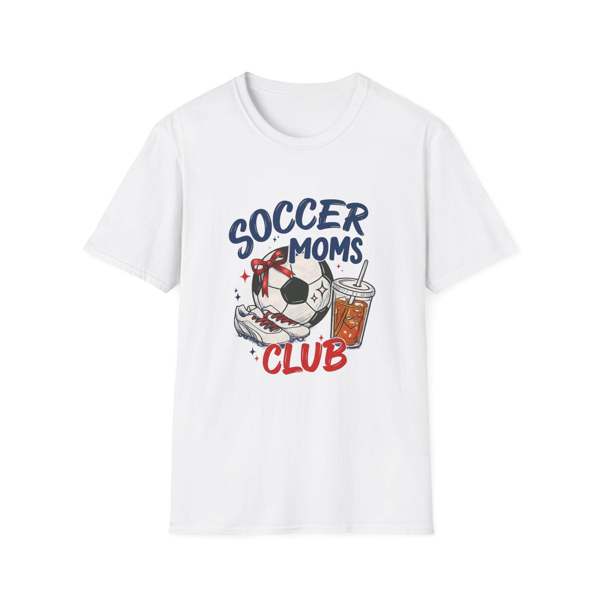 Soccer Moms Club TShirt Comfort Soccer Moms Club Shirt Gameday Doodle Soccer Tee Trendy Women's Soccer T-shirt Sports Mom Shirt Game Day Tee