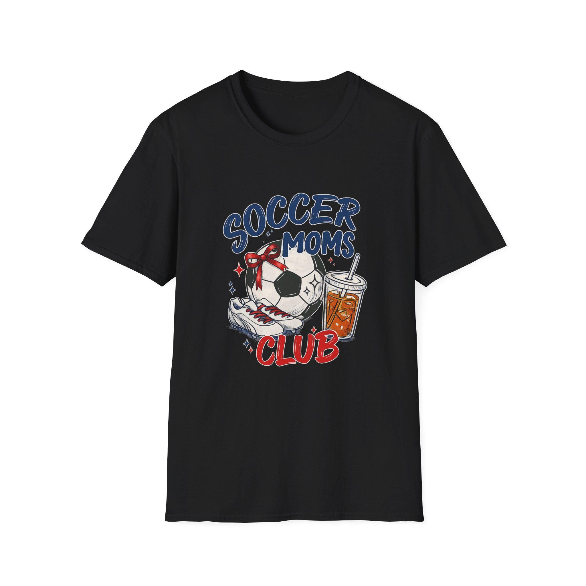 Soccer Moms Club TShirt Comfort Soccer Moms Club Shirt Gameday Doodle Soccer Tee Trendy Women's Soccer T-shirt Sports Mom Shirt Game Day Tee