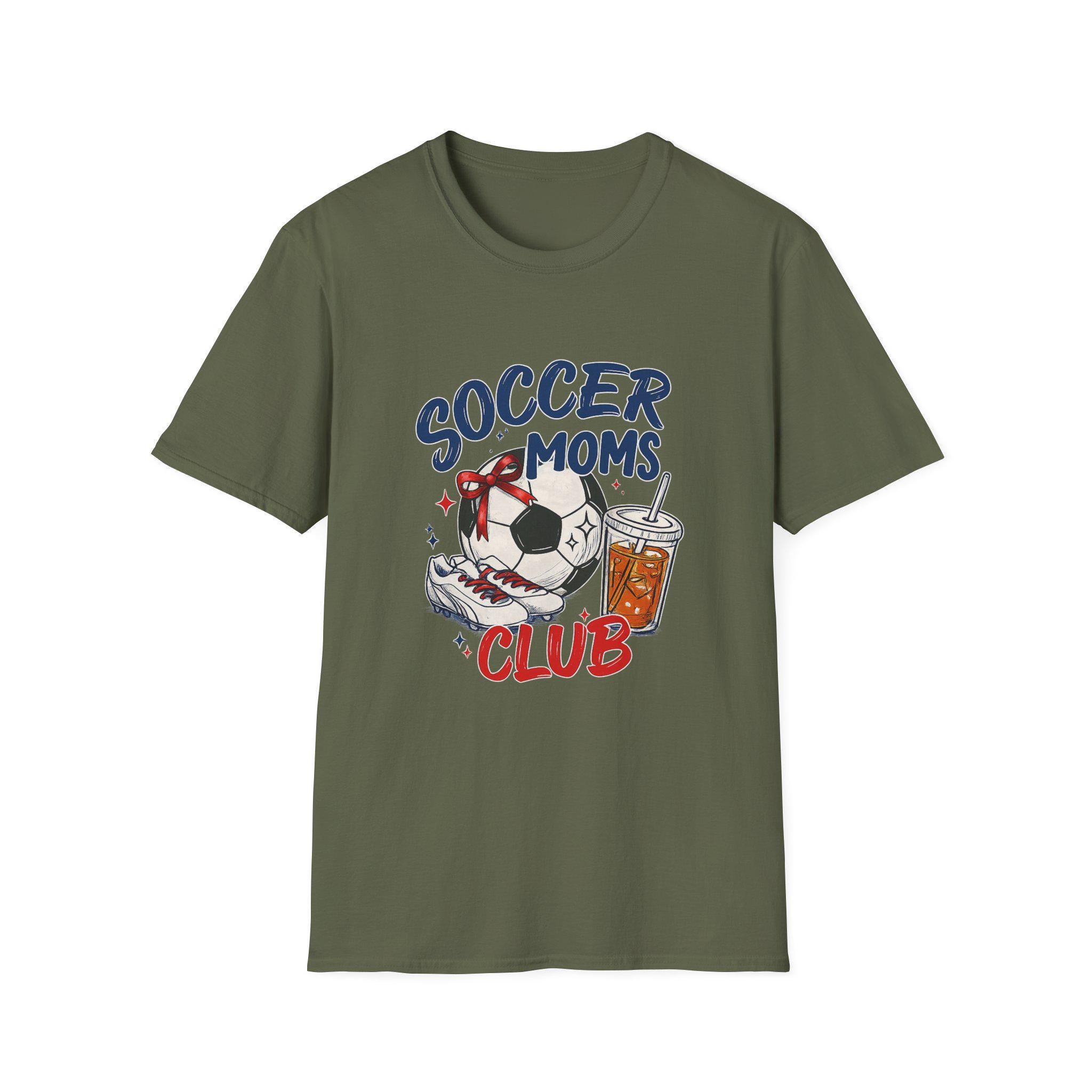 Soccer Moms Club TShirt Comfort Soccer Moms Club Shirt Gameday Doodle Soccer Tee Trendy Women's Soccer T-shirt Sports Mom Shirt Game Day Tee