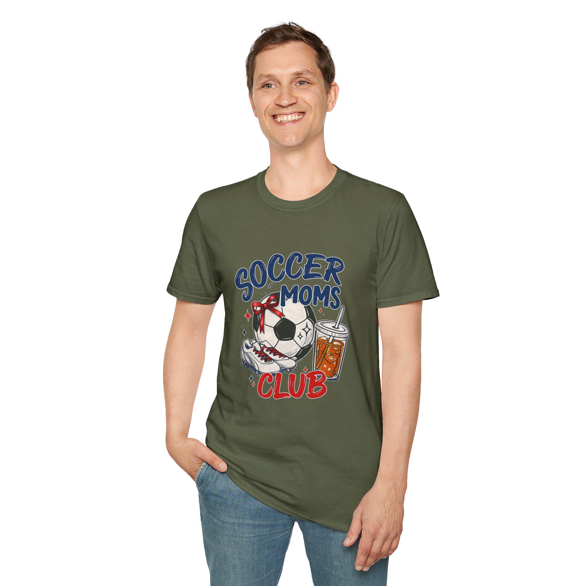 Soccer Moms Club TShirt Comfort Soccer Moms Club Shirt Gameday Doodle Soccer Tee Trendy Women's Soccer T-shirt Sports Mom Shirt Game Day Tee