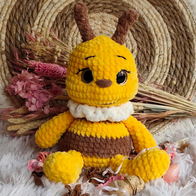 Bee Crochet Pattern PDF, Amigurumi Bee Plush Pattern, Cute Bumble Bee Toy, Easy Crochet Animal, Stuffed Bee Tutorial, Instant Download image 4
