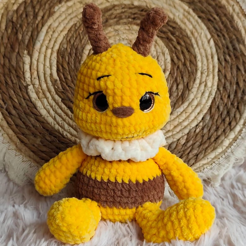 Bee Crochet Pattern PDF, Amigurumi Bee Plush Pattern, Cute Bumble Bee Toy, Easy Crochet Animal, Stuffed Bee Tutorial, Instant Download image 8