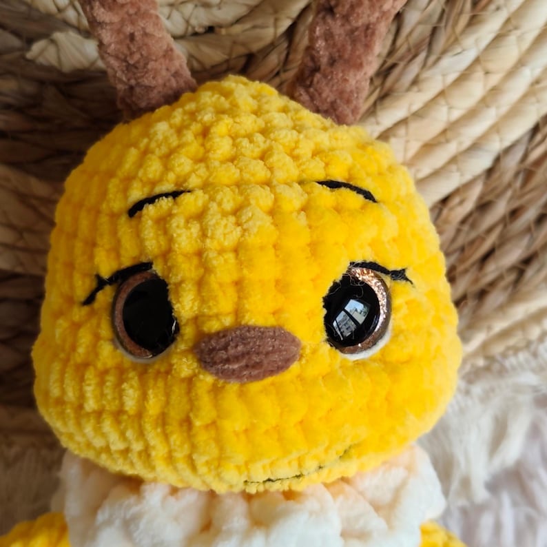 Bee Crochet Pattern PDF, Amigurumi Bee Plush Pattern, Cute Bumble Bee Toy, Easy Crochet Animal, Stuffed Bee Tutorial, Instant Download image 6
