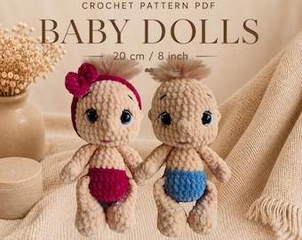 Baby Doll Crochet Pattern PDF | Amigurumi Baby Dolls | Plush Doll Pattern | Crochet Toy | Instant Download | DIY Gift Idea