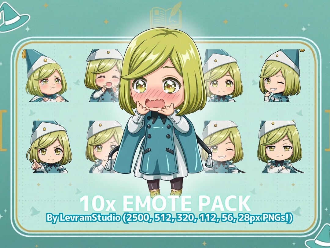 Coco Emotes, Witch Hat Atelier Anime Chibi Stickers Emoji for Discord ...