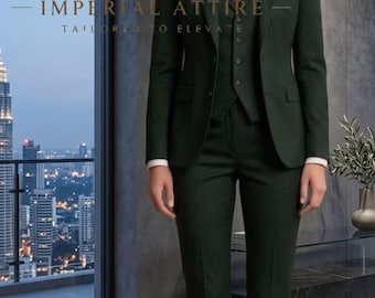 Emerald Green Women Suit 3 Piece, Tailored Dark Green Suit Women, Women Prom Suit, Dark Green Wedding Tuxedo Women, Bridesmaid Suit, Custom