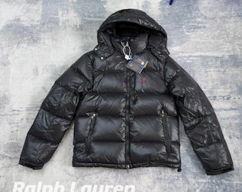 Polo Ralph Lauren Black and Navy Blue Jacket, Puffer Down Jacket