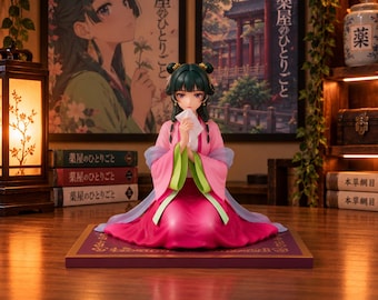 Figurine Maomao de 13 cm, tirée de l'anime Kusuriya no Hitorigoto Maomao (The Apothecary Diaries), en PVC. Cadeau idéal pour les fans d'anime.