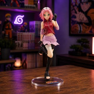 Sakura Haruno-figur 22 cm, Naruto Shippuden-figur, anime-samlarstaty, PVC-modell, mangapresent för fans