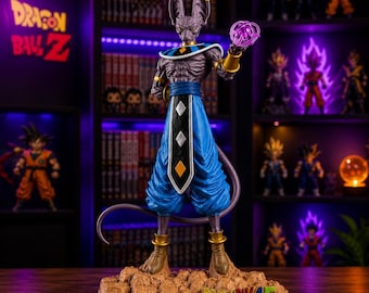 Beerus-figur 30 cm, Dragon Ball Super-figur, God of Destruction-staty, anime-samlarobjekt, PVC-modell, DBS-present, DBZ-figur