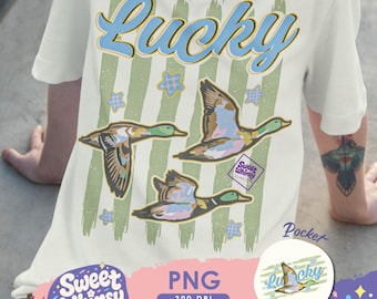 Striped Lucky Duck PNG,Summer Bay Coastal, Funny Animal Meme Design,Girly Trendy Kid Design, Boutique Png,Digital Download