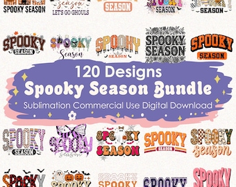 Spooky Season Bundle png 120File, Ghost Season PNG, Cute Halloween, Pumpkin Png, Funny Ghost Png, Skeleton Png, Digital Download