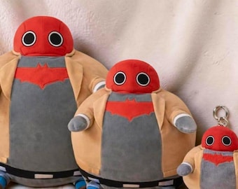 Peluche inspirado en un héroe con capucha, muñeco de peluche de superhéroe, figura coleccionable de personaje de cómic suave, regalo para fans – Tamaños para llavero y expositor